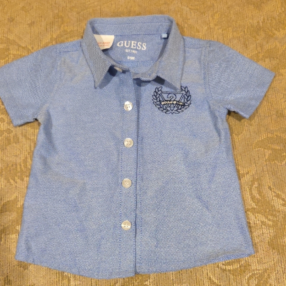 GUESS Kids Blue Short Sleeve Shirt
